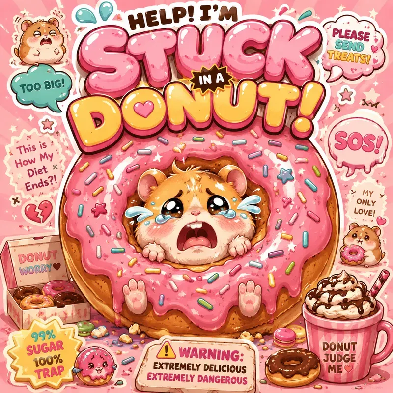 Cute Crybaby Food Chaos Posters