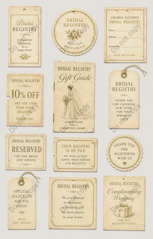 Department Store Ephemera Sheets