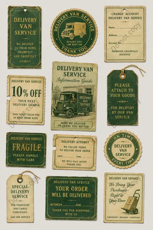 Department Store Ephemera Sheets