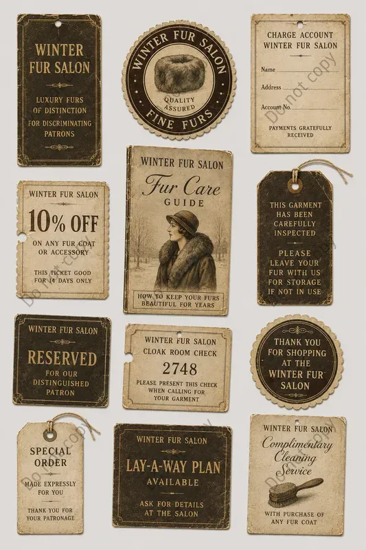 Department Store Ephemera Sheets