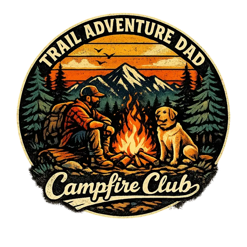 Dog Dad Hiking Campfire Club Tshirts