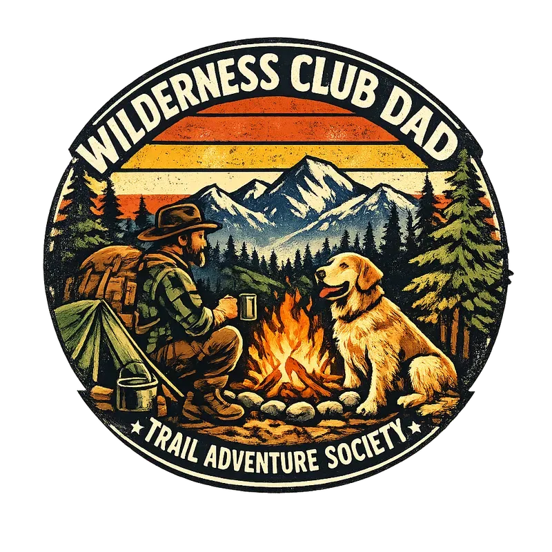 Dog Dad Hiking Campfire Club Tshirts