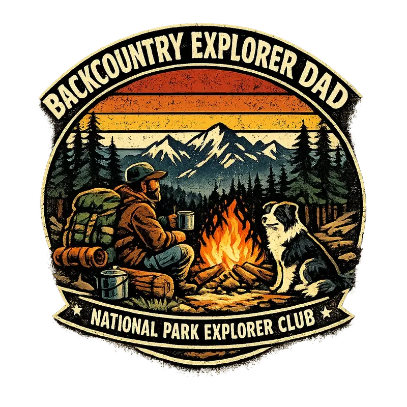 Dog Dad Hiking Campfire Club Tshirts
