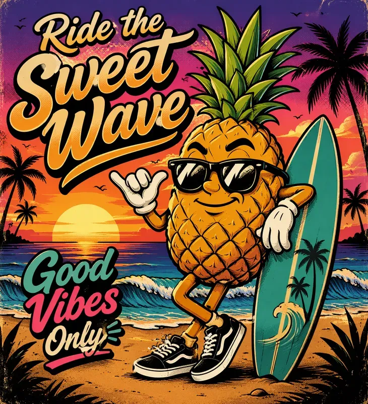 Retro Tropical Cartoons