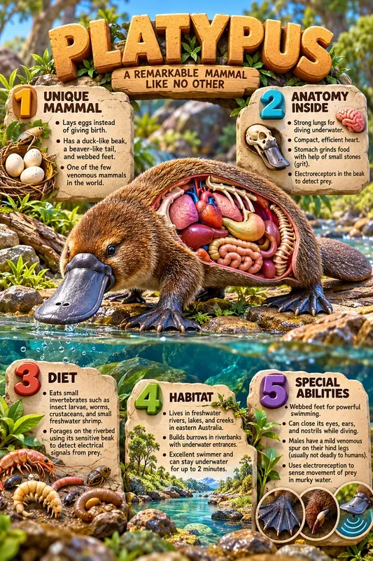 3D Anatomical Animal Infographic Posters