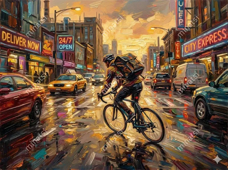 Impressionist Impasto Oil Painting Art