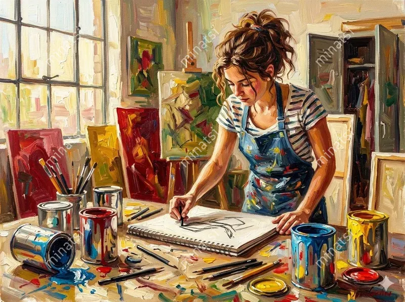 Impressionist Impasto Oil Painting Art