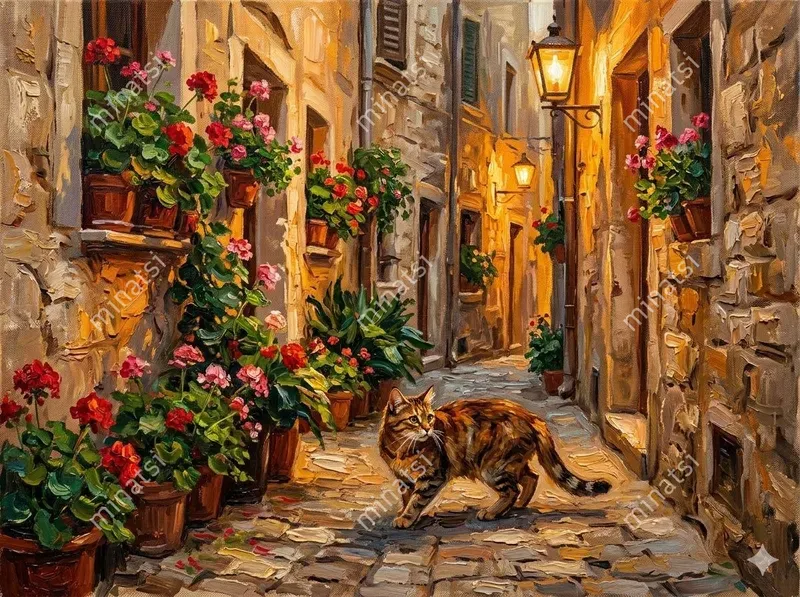 Impressionist Impasto Oil Painting Art