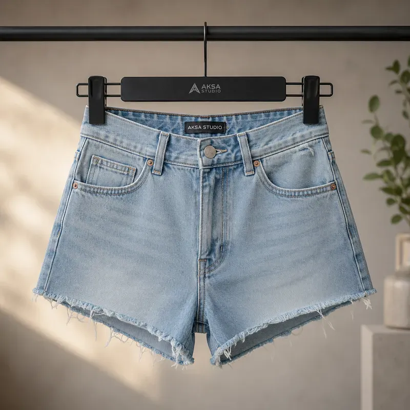 Women Denim Hotpants Mockups