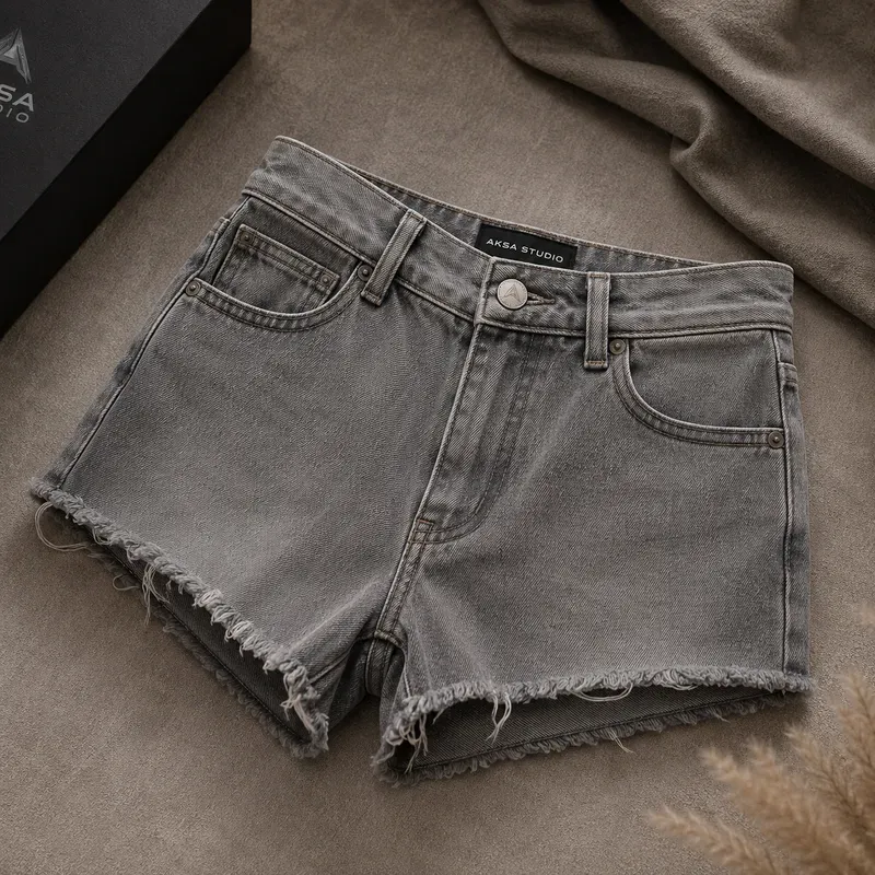 Women Denim Hotpants Mockups