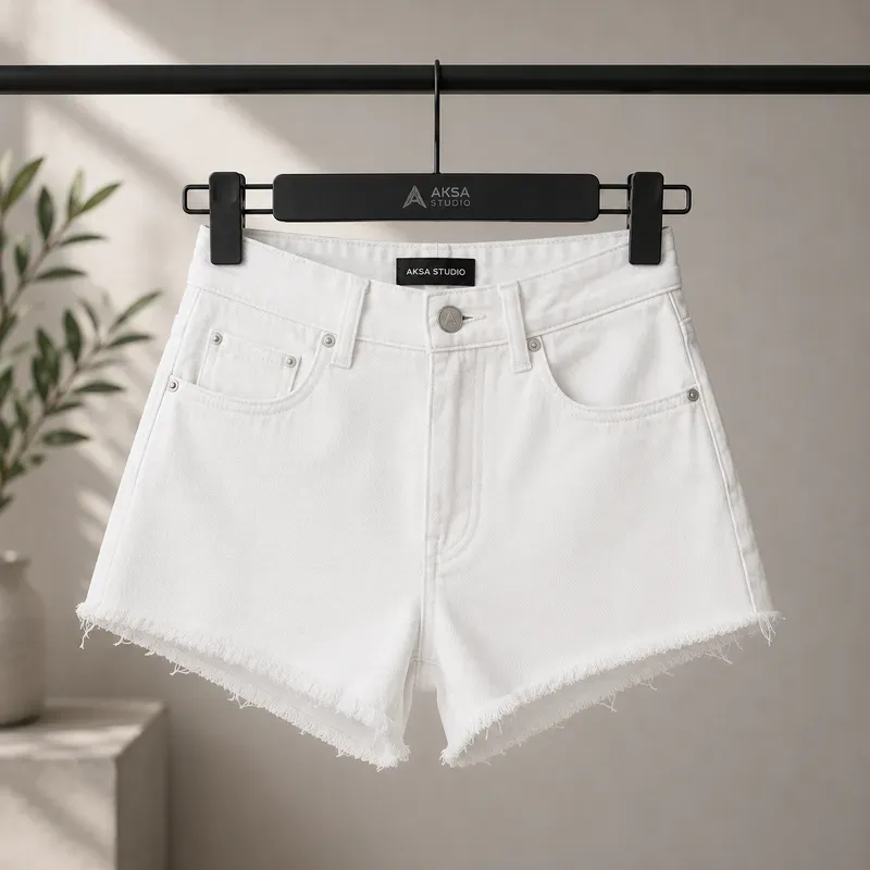 Women Denim Hotpants Mockups
