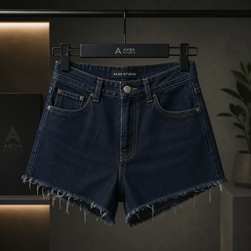 Women Denim Hotpants Mockups