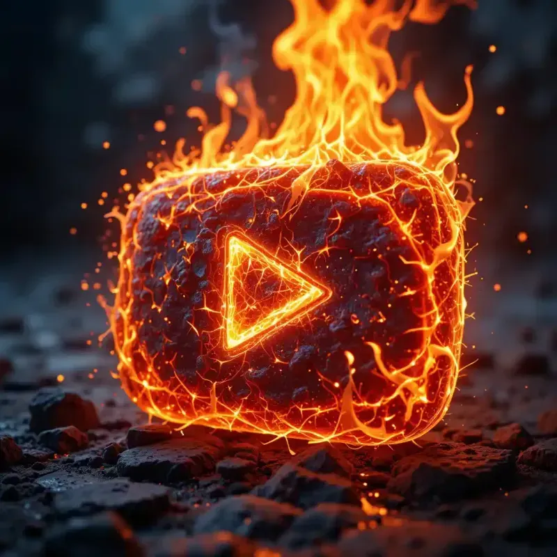 Blazing Fire Sculpted Logo Renders