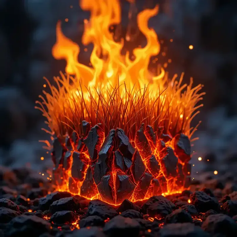 Blazing Fire Sculpted Logo Renders