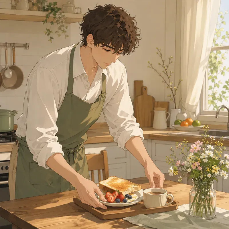 Soft Anime Spring Breakfasts