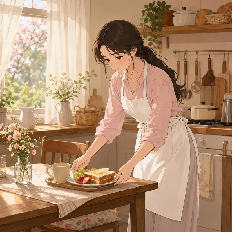 Soft Anime Spring Breakfasts
