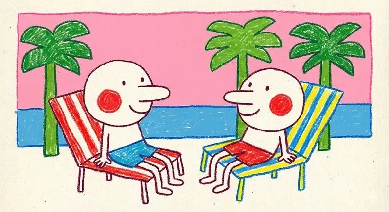 Naive Editorial Vacation Illustrations