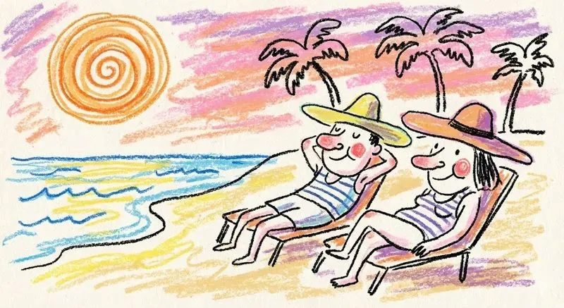 Naive Editorial Vacation Illustrations