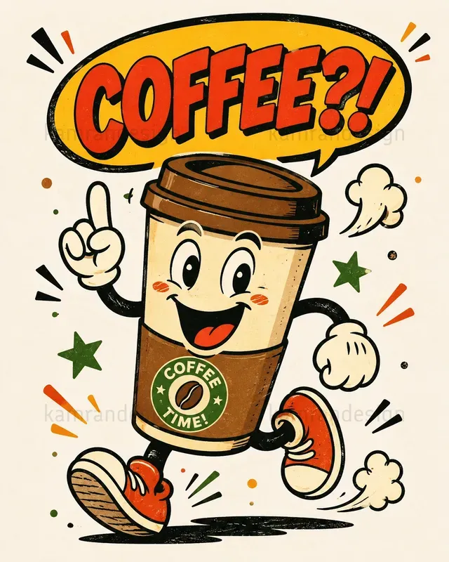 Retro Cartoon Mascot Posters