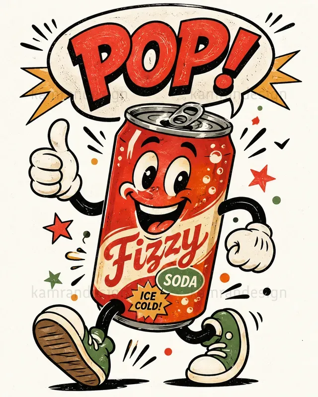 Retro Cartoon Mascot Posters