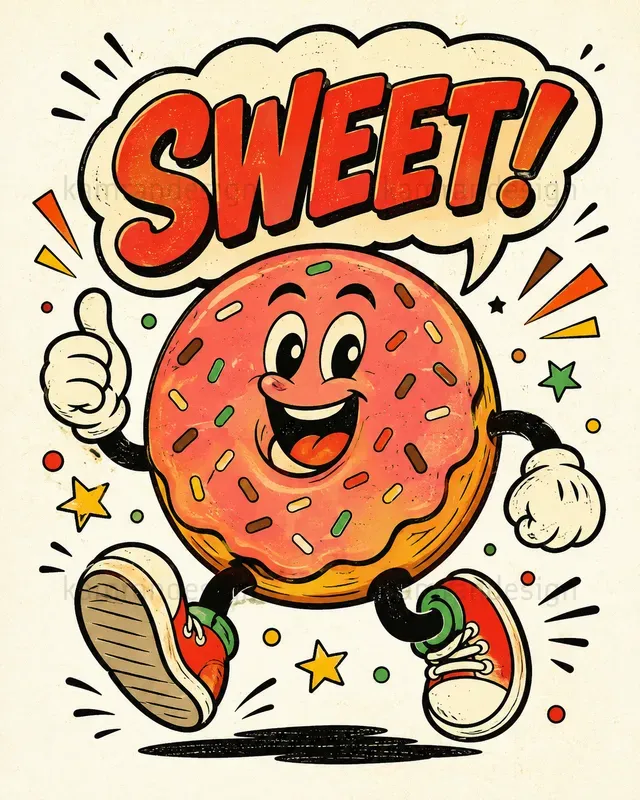 Retro Cartoon Mascot Posters