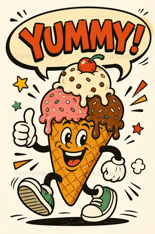 Retro Cartoon Mascot Posters