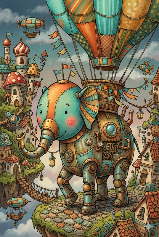 Whimsical Surreal Toy World Art