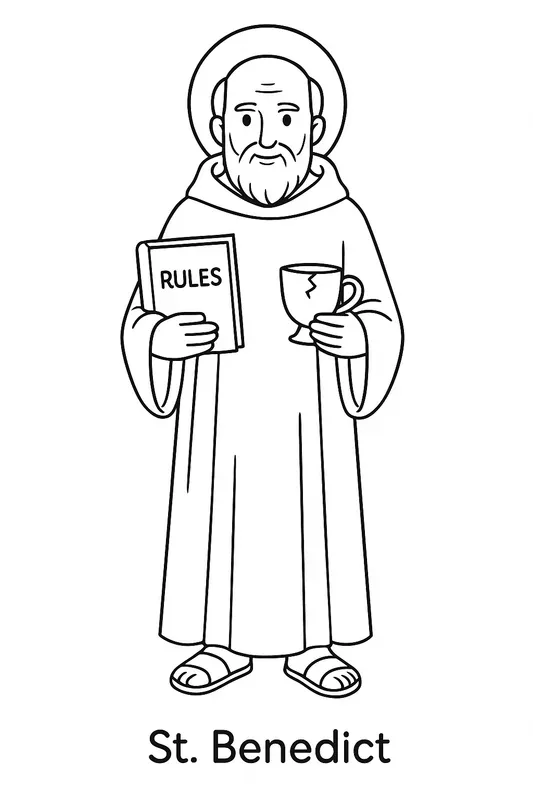 Catholic Saints Coloring Book Pages