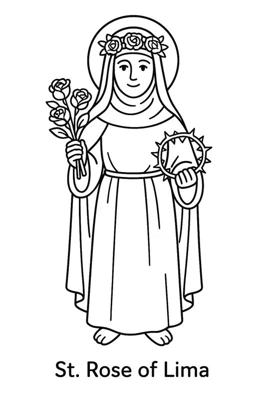 Catholic Saints Coloring Book Pages
