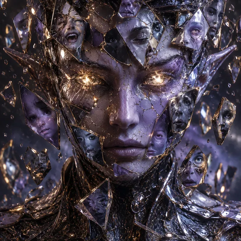 Fractured Cosmos Eyes Of Another Worlds