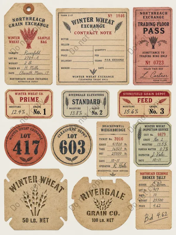 Grain Exchange Ephemera Sheets
