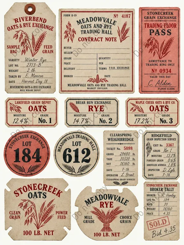 Grain Exchange Ephemera Sheets