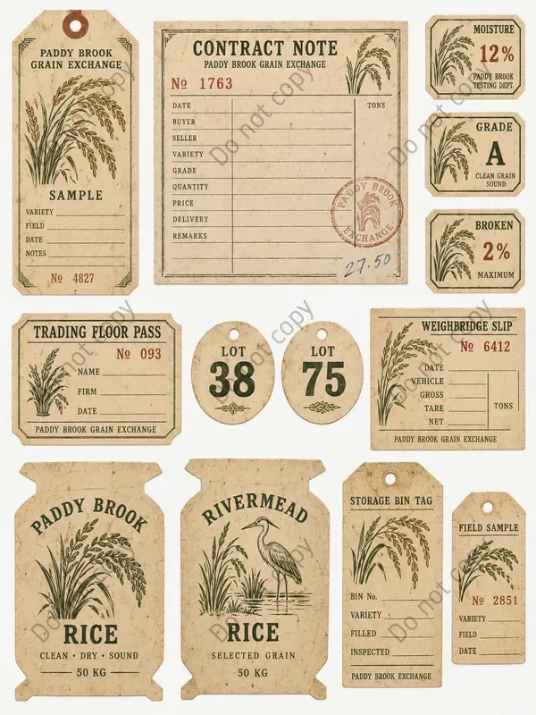 Grain Exchange Ephemera Sheets