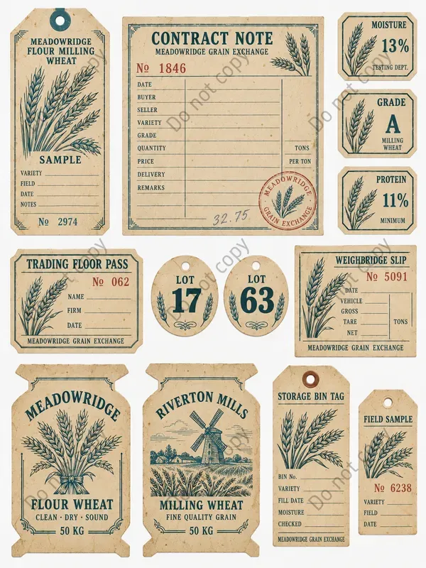 Grain Exchange Ephemera Sheets