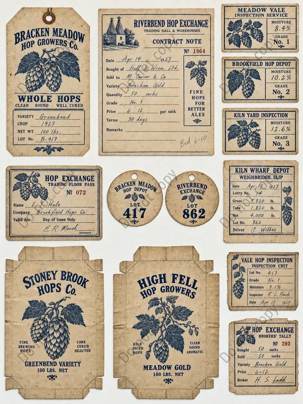 Grain Exchange Ephemera Sheets