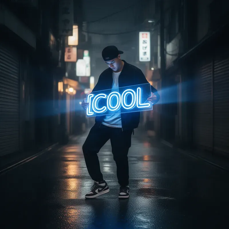 Cinematic Neon Typography Portraits