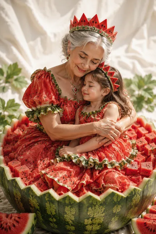 Young Princesses Holding Babies