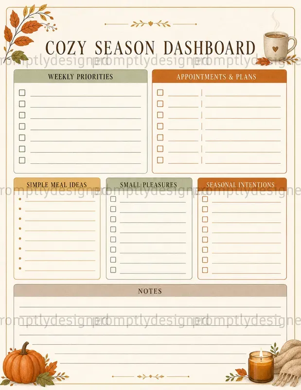 Cozy Fall Planners