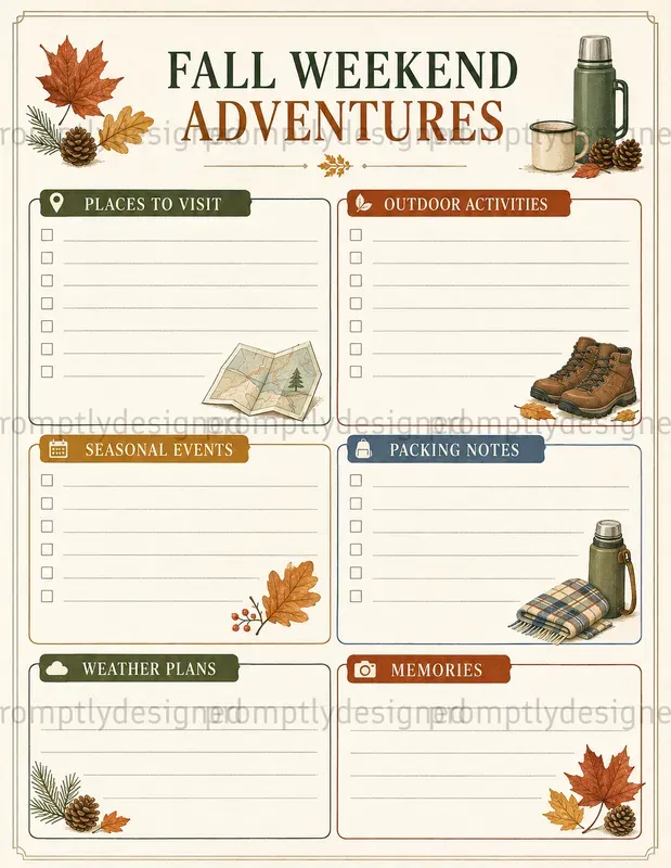 Cozy Fall Planners