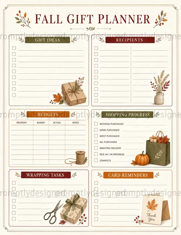 Cozy Fall Planners