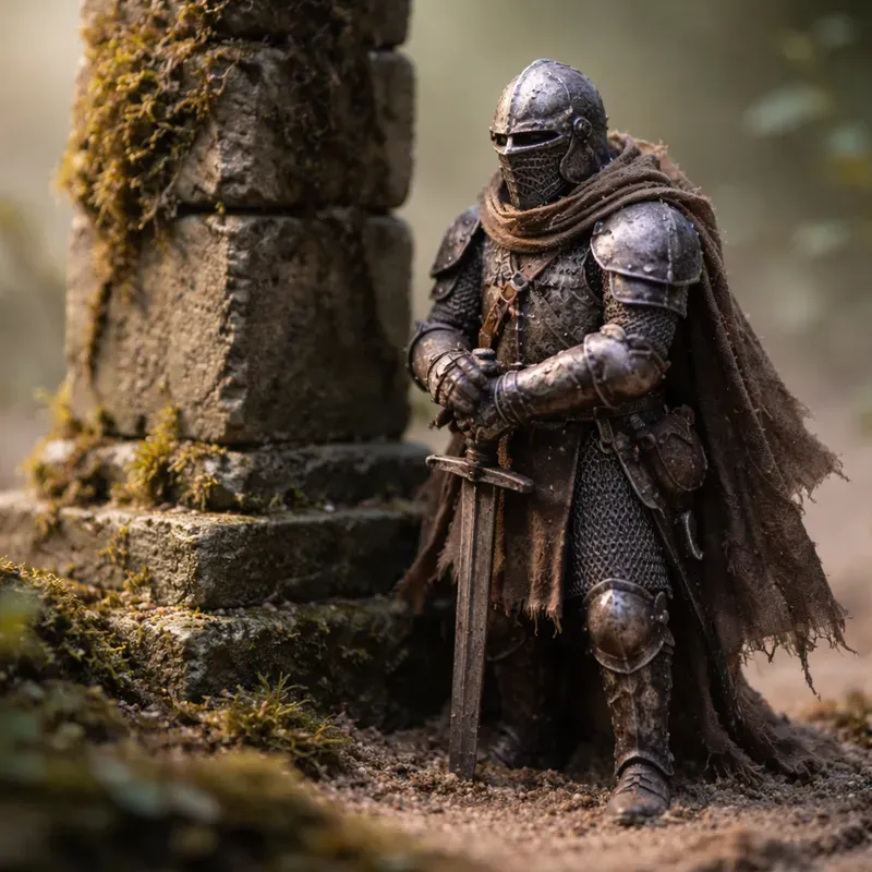 Tiny Rust Knight Diorama Art