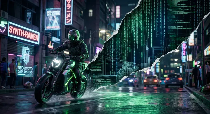 Cinematic Digital Matrix Simulation Glitches