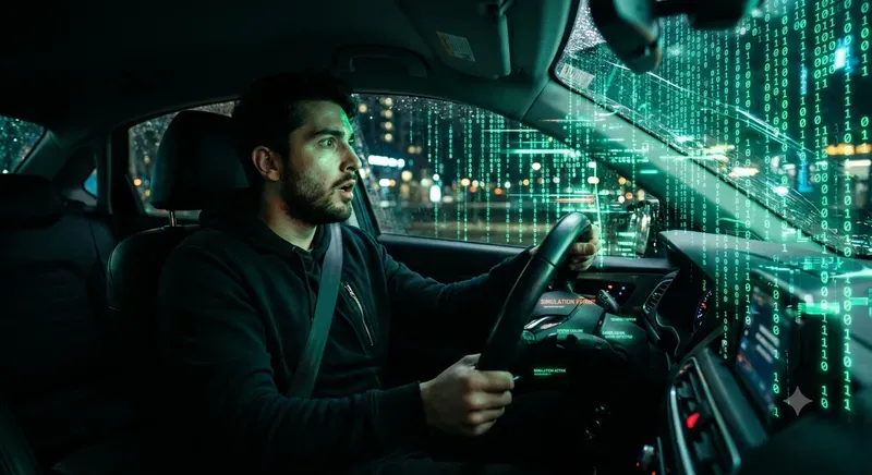 Cinematic Digital Matrix Simulation Glitches