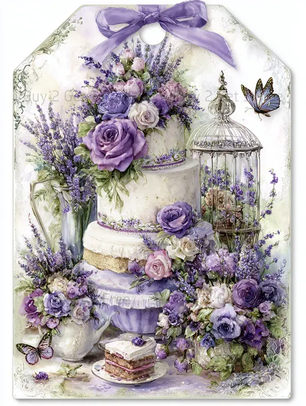 Summer Lavender Cake Product Tags
