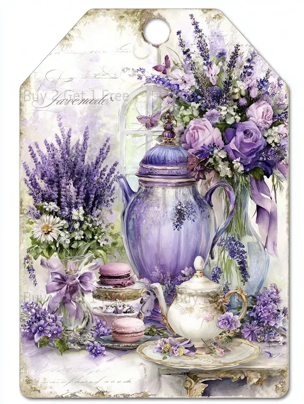 Summer Lavender Cake Product Tags