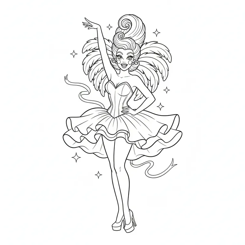 Drag Monoline Coloring Generator