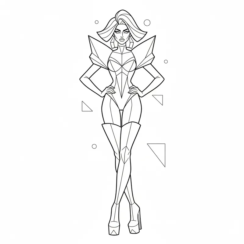Drag Monoline Coloring Generator