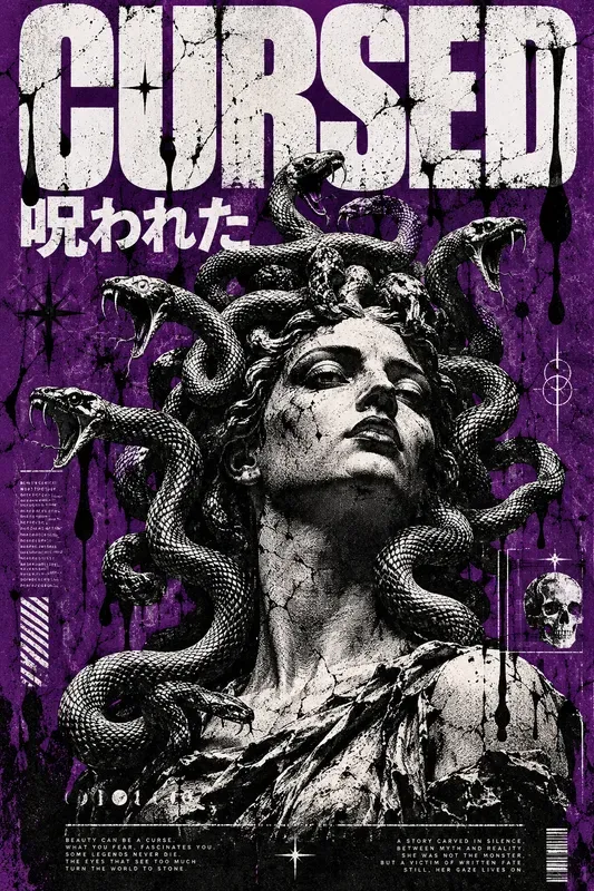 Brutalist Halftone Grunge Posters