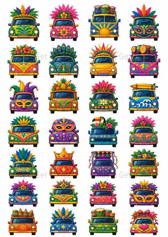 Western Vehicle Ephemera Clipart Sheets