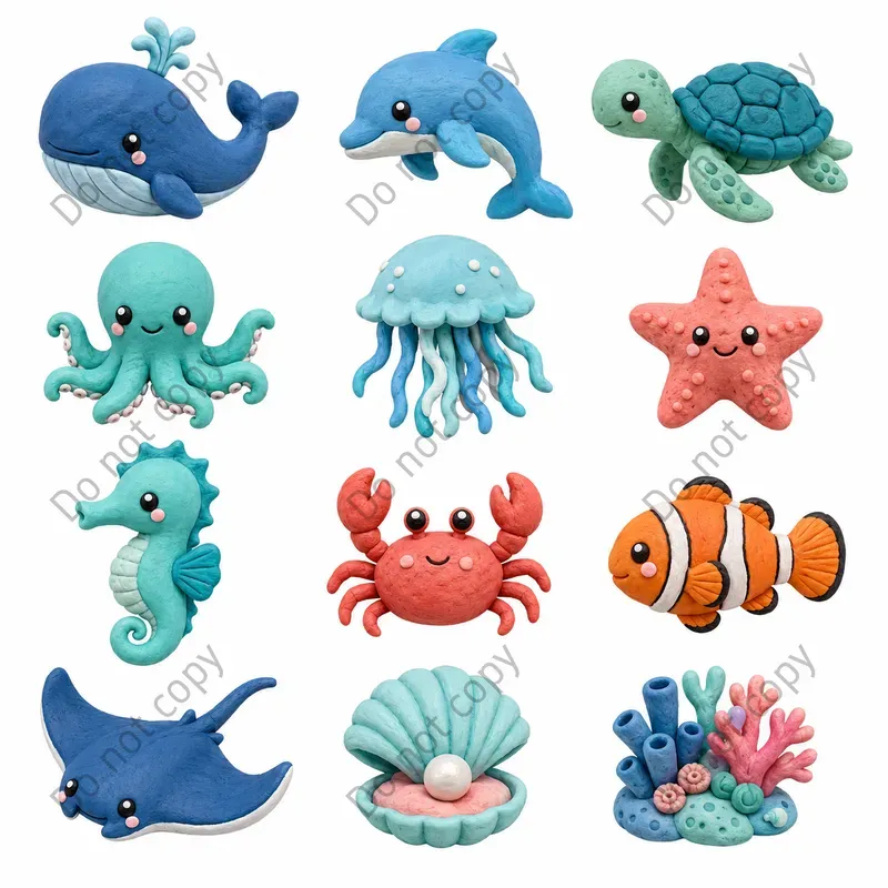 Claymation 3D Clipart Sets
